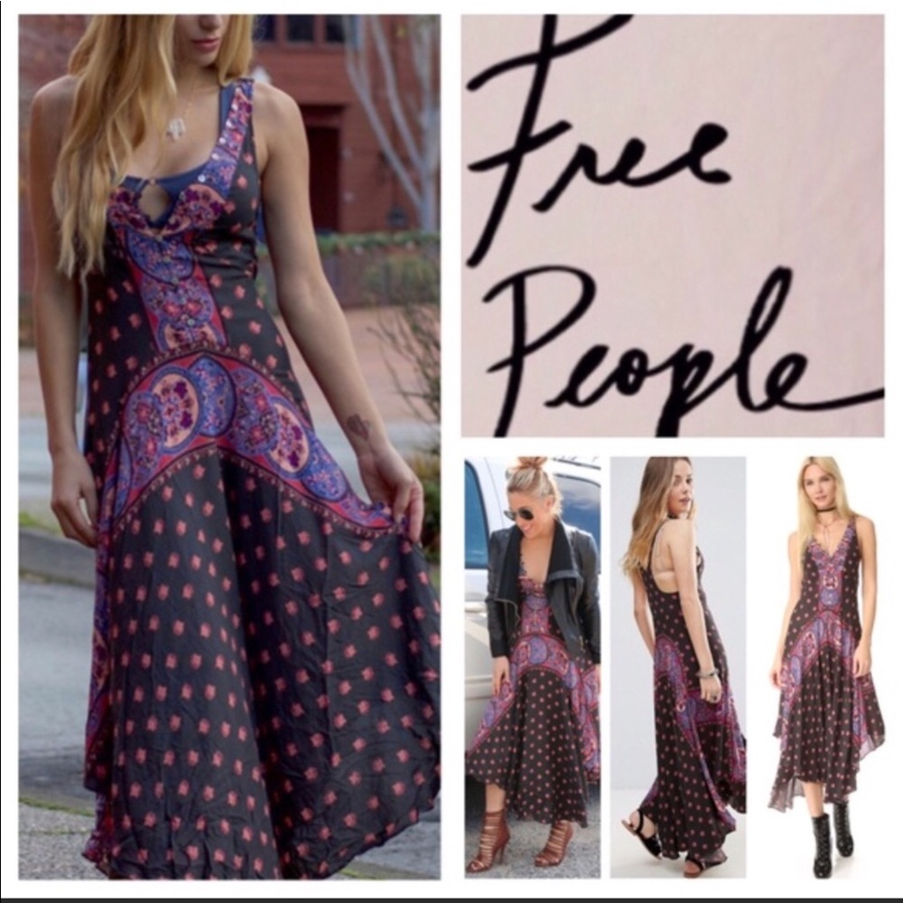 Free People Faithfully Yours Boho Slip Dress XS